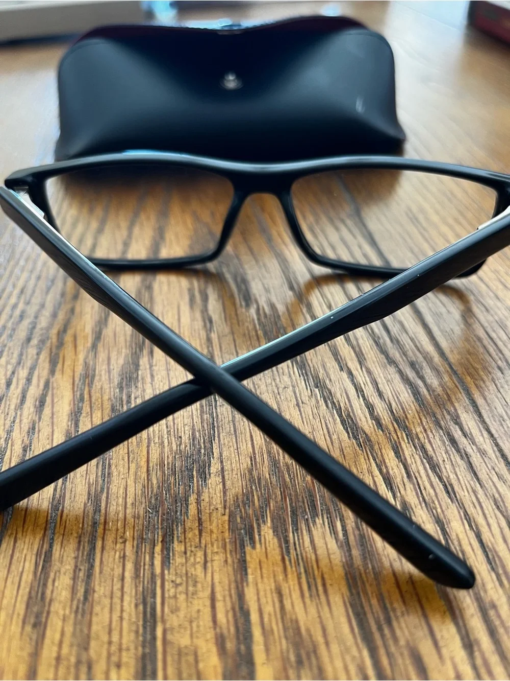 Black Eyeglasses with Case - Stylish Everyday Frames